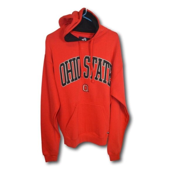 Vintage Ohio State University Buckeyes Nike Sweatshirt Hoodie Embroidered Red L - Picture 1 of 2